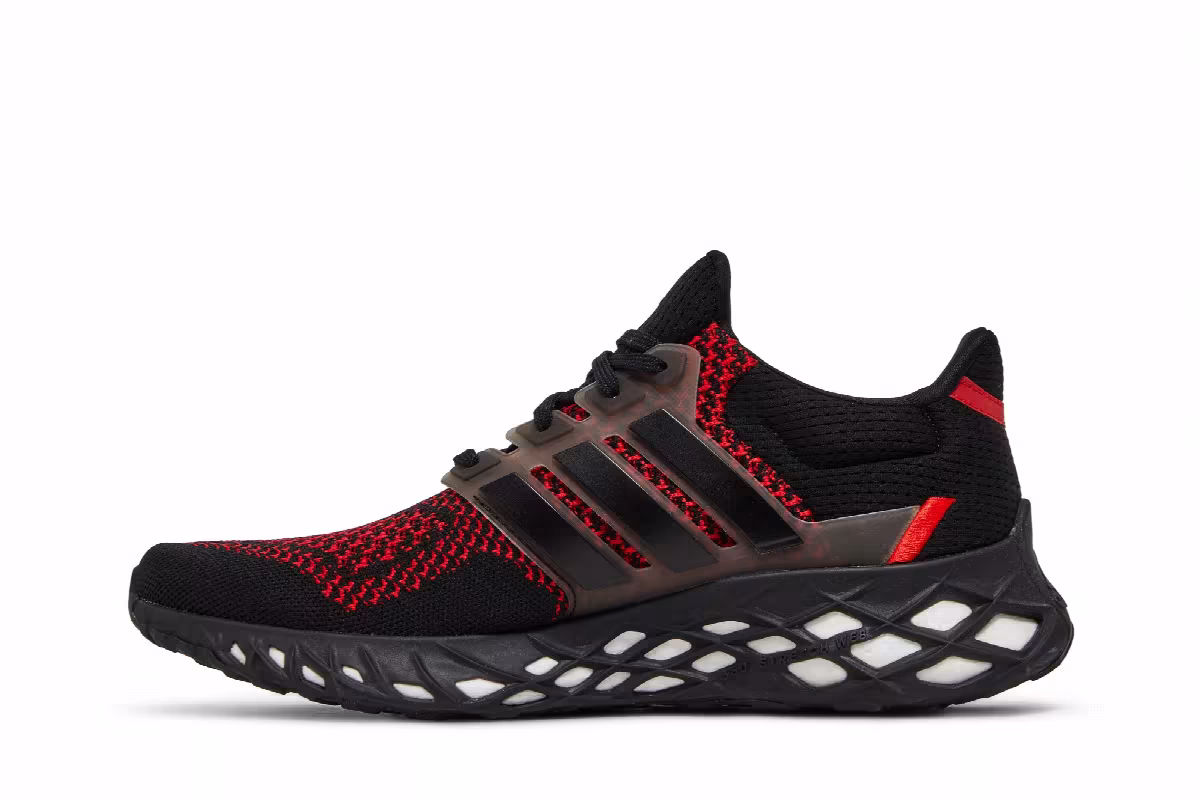 adidas UltraBoost Web DNA Black Vivid Red, view 4
