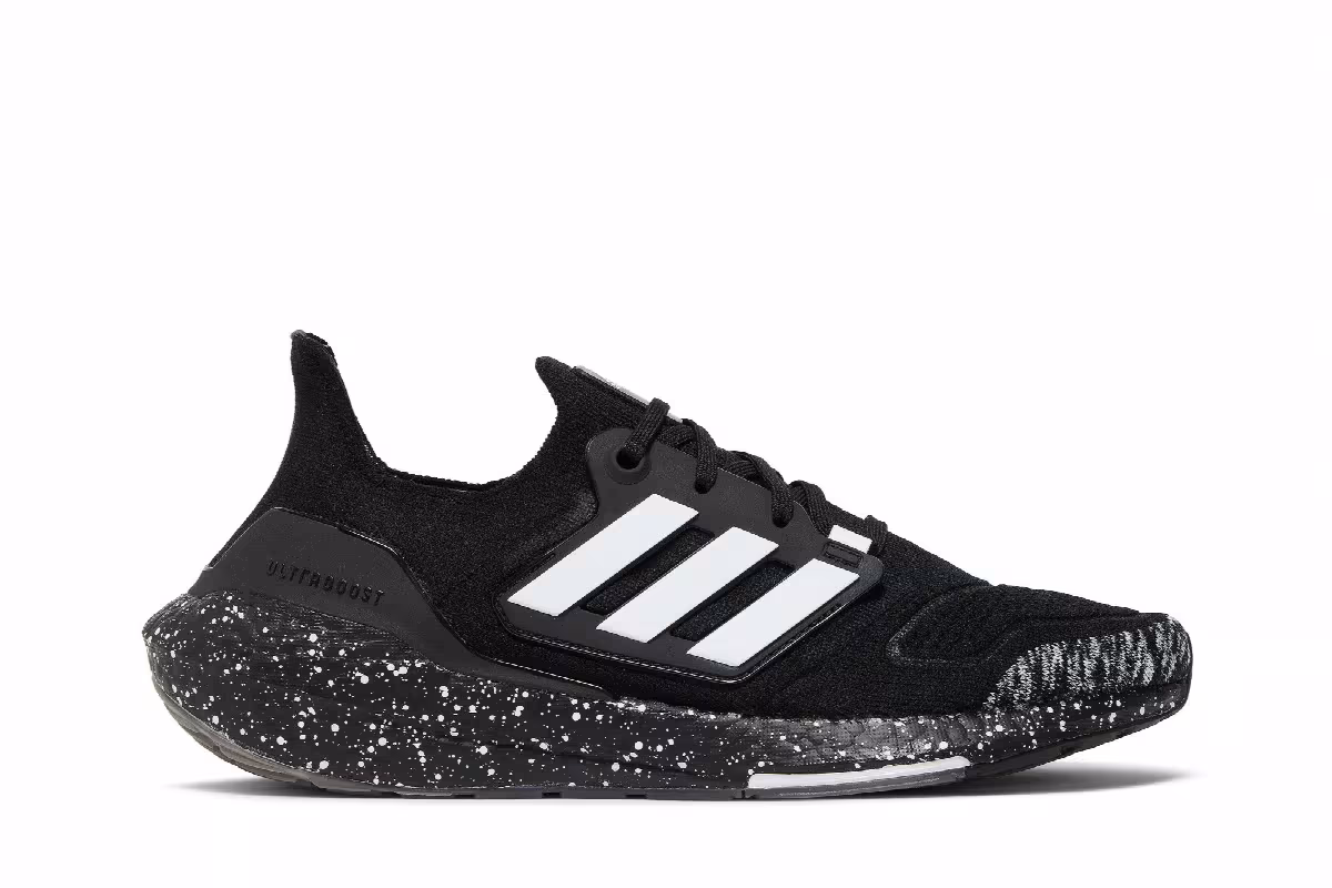 adidas UltraBoost 22 Black White Speckled, view 2