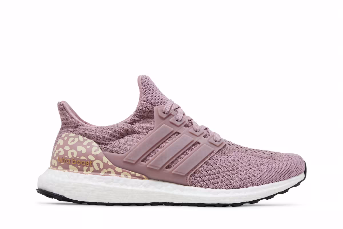 adidas Women's UltraBoost 5.0 DNA Magic Mauve Leopard, view 2