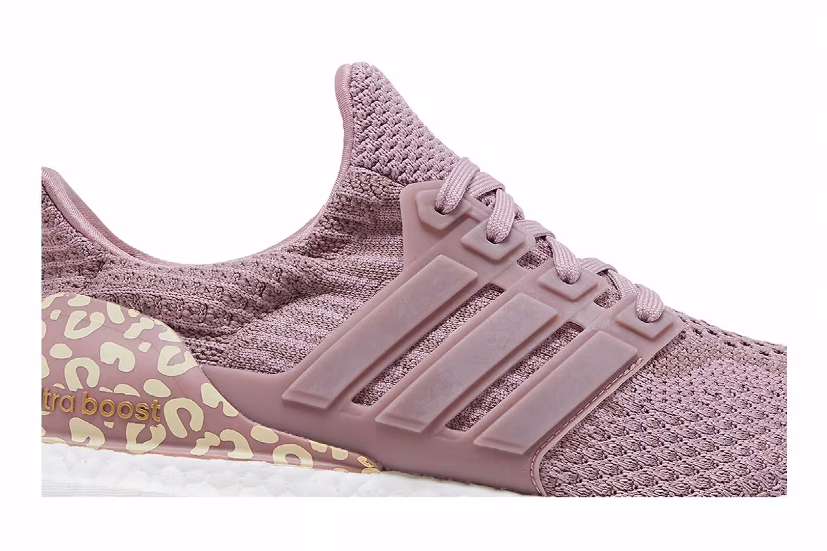 adidas Women's UltraBoost 5.0 DNA Magic Mauve Leopard, view 3