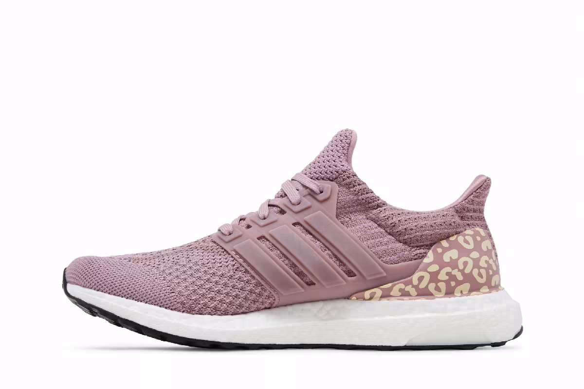 adidas Women's UltraBoost 5.0 DNA Magic Mauve Leopard, view 4