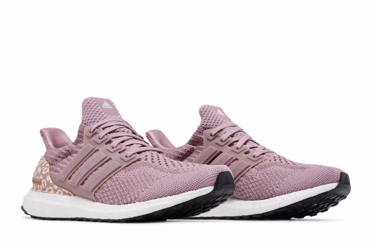 adidas Women's UltraBoost 5.0 DNA Magic Mauve Leopard, view 9