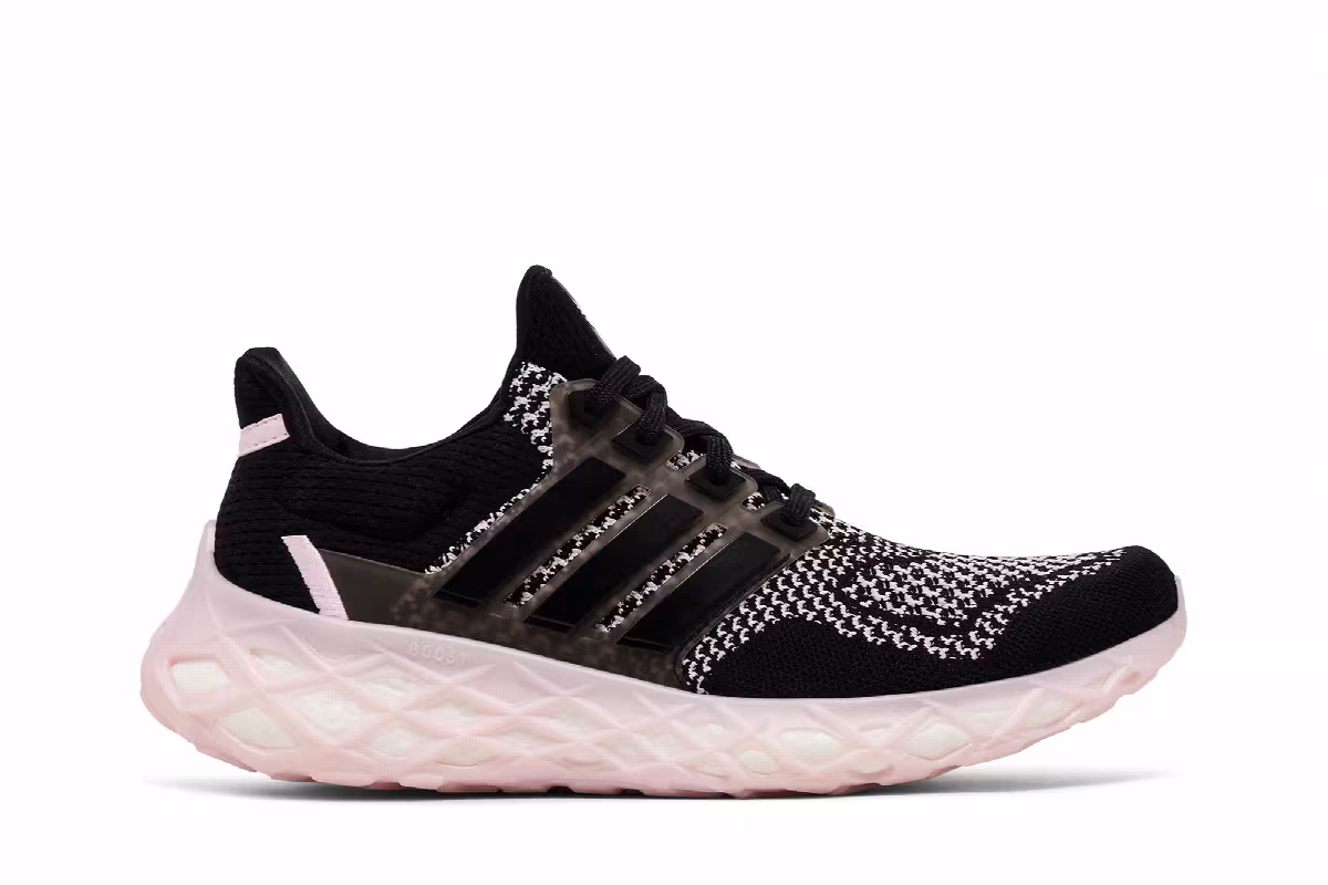 adidas Women's UltraBoost Web DNA Black Clear Pink, view 2