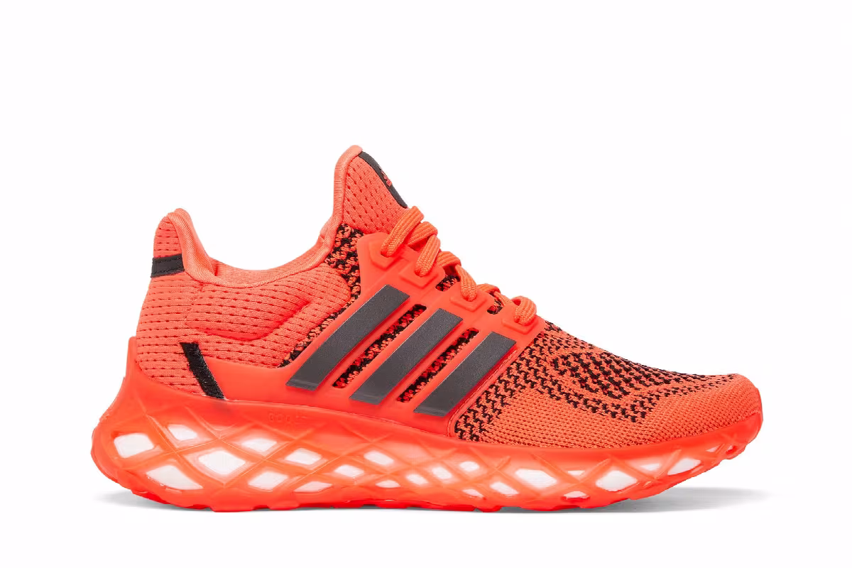 Adidas UltraBoost Web DNA J Solar Red, view 2