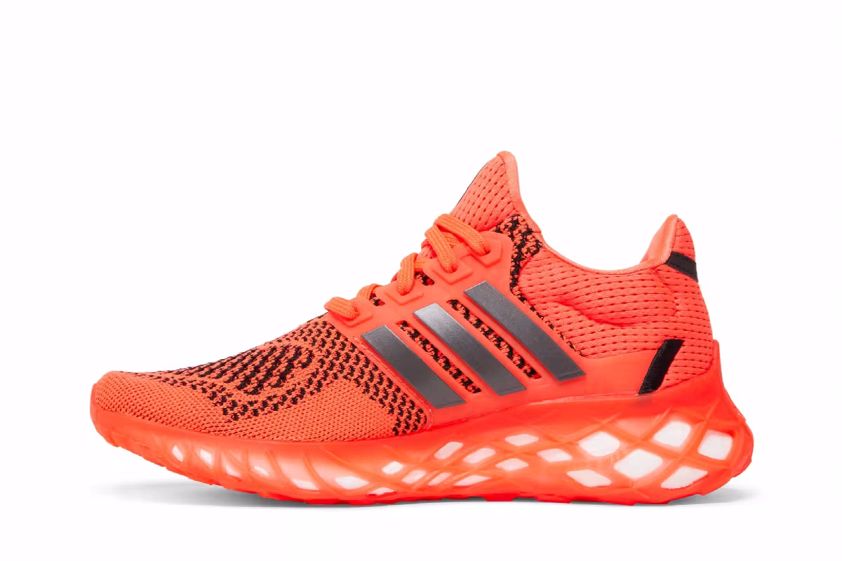 Adidas UltraBoost Web DNA J Solar Red, view 4