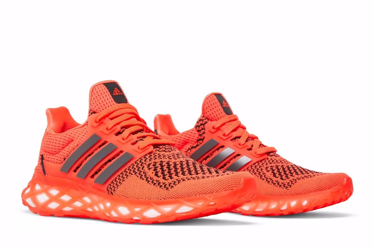 Adidas UltraBoost Web DNA J Solar Red, view 9