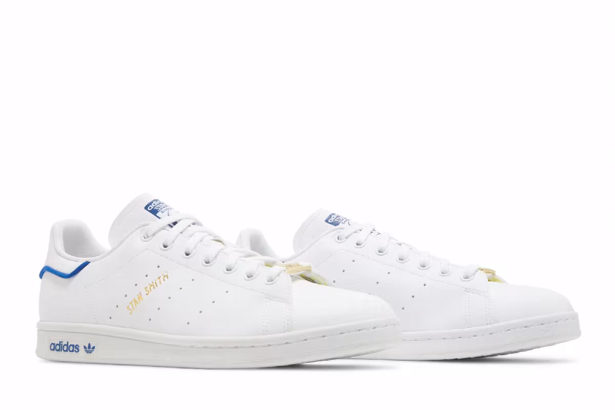 adidas Stan Smith White Royal Blue, view 9