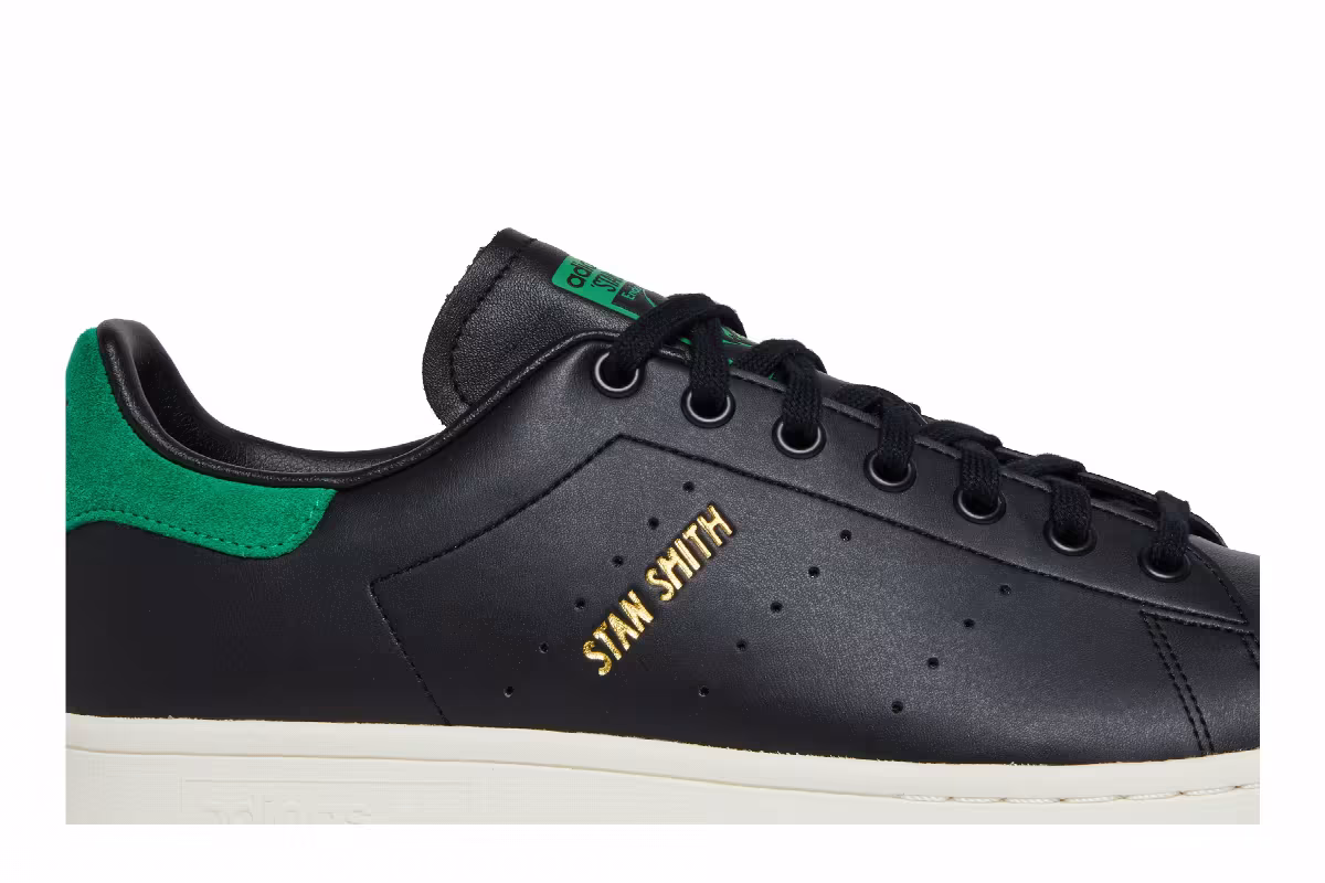 adidas Stan Smith Core Black Green, view 3