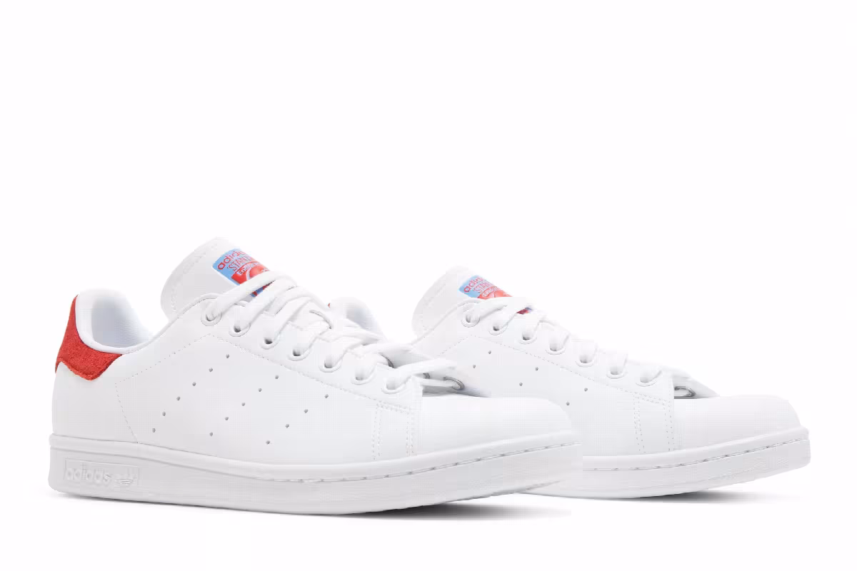 Adidas Stan Smith White Vivid Red, view 9