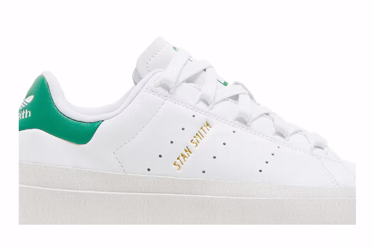 adidas Women's Stan Smith Bonega White Green, view 3