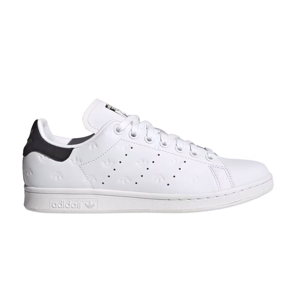 Adidas Women's Stan Smith Allover Debossed Trefoils - White Black