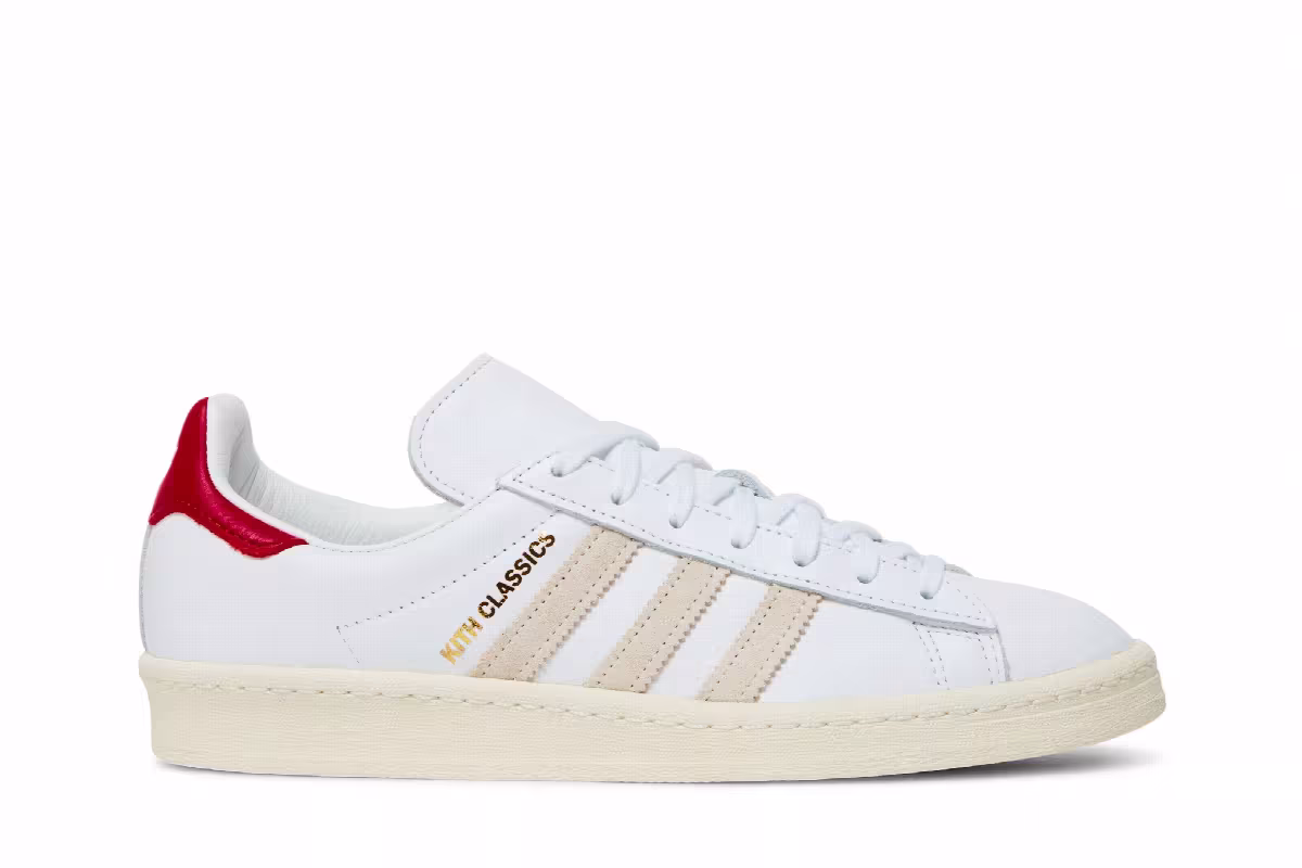 Kith x adidas Campus 80s Classics Program - White Red, view 2