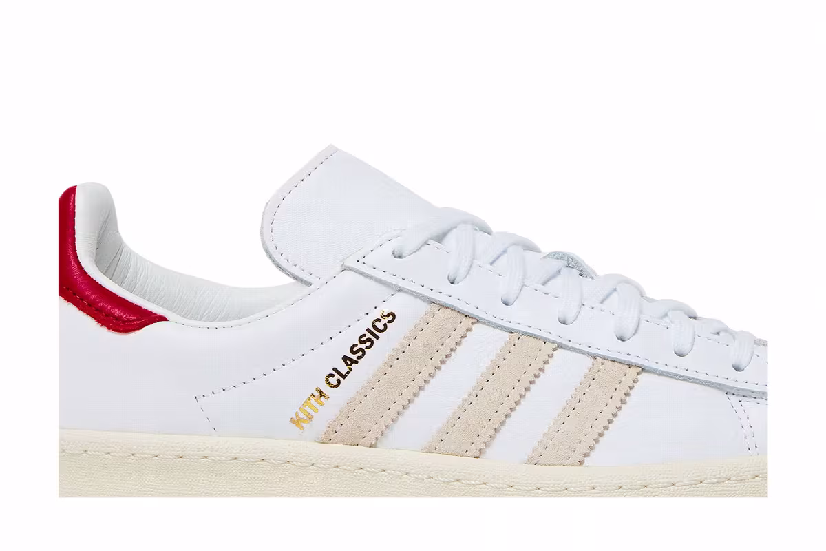 Kith x adidas Campus 80s Classics Program - White Red, view 3