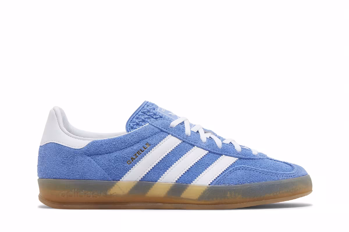 adidas Women's Gazelle Indoor Blue Fusion Gum, view 2