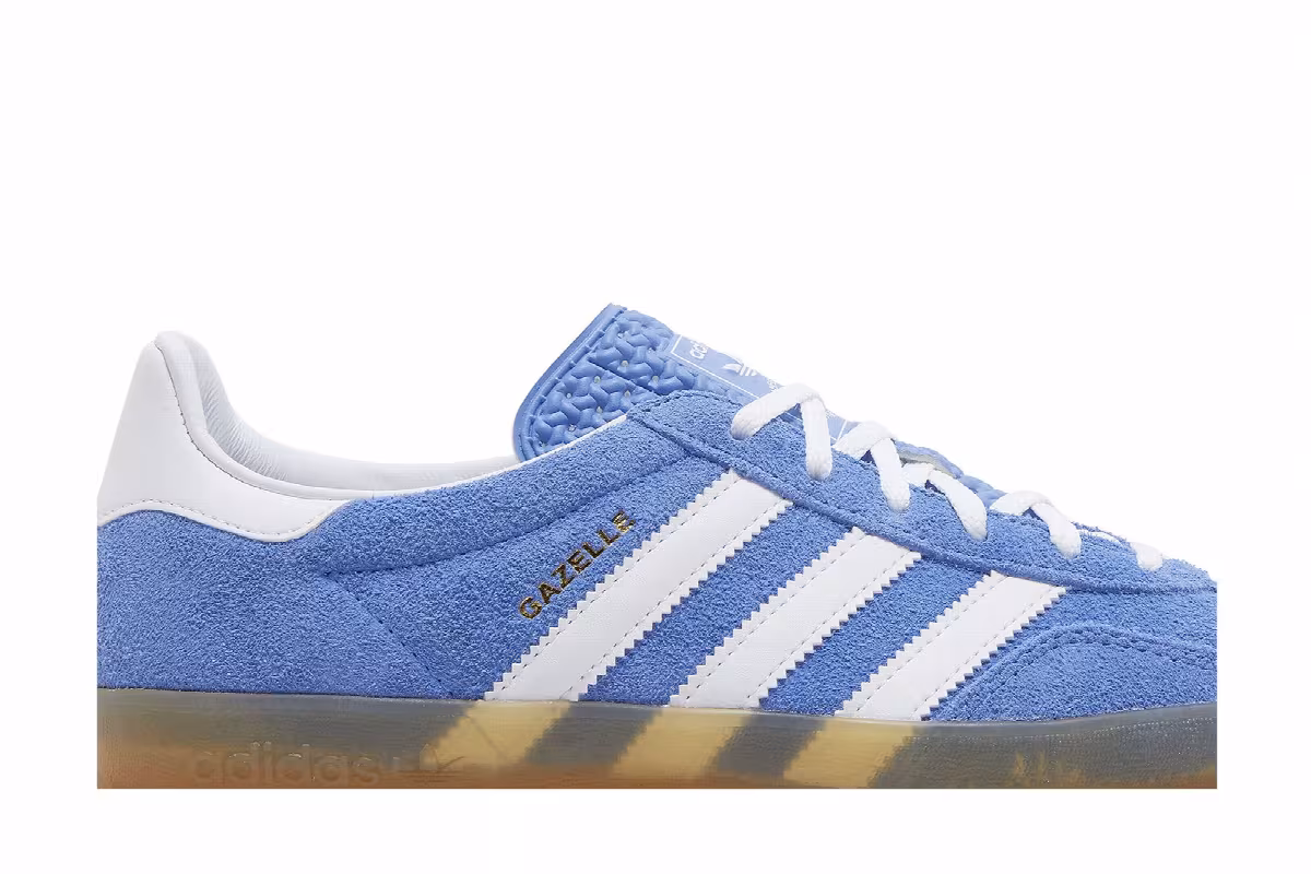 adidas Women's Gazelle Indoor Blue Fusion Gum, view 3