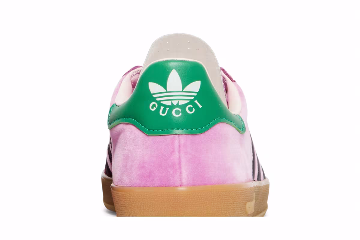 Gucci x adidas Gazelle Pink Velvet, view 8