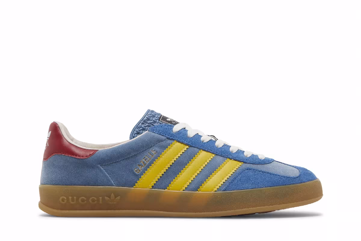 Gucci x adidas Gazelle Light Blue Suede, view 2
