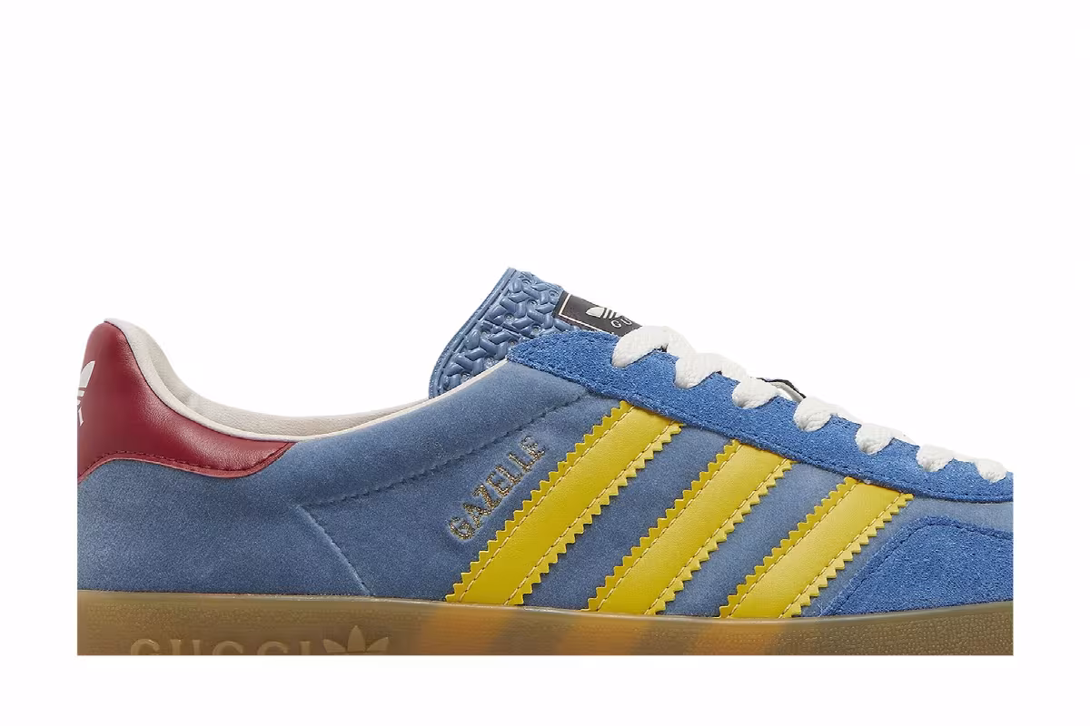 Gucci x adidas Gazelle Light Blue Suede, view 3