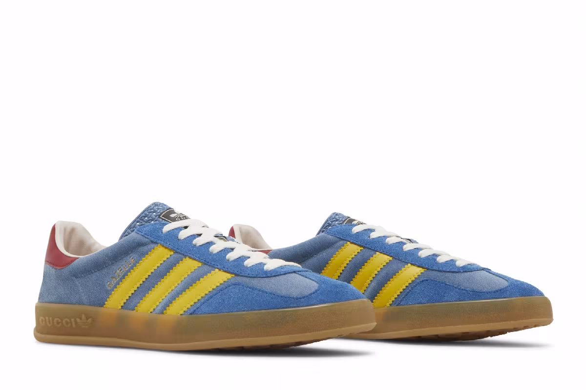 Gucci x adidas Gazelle Light Blue Suede, view 9