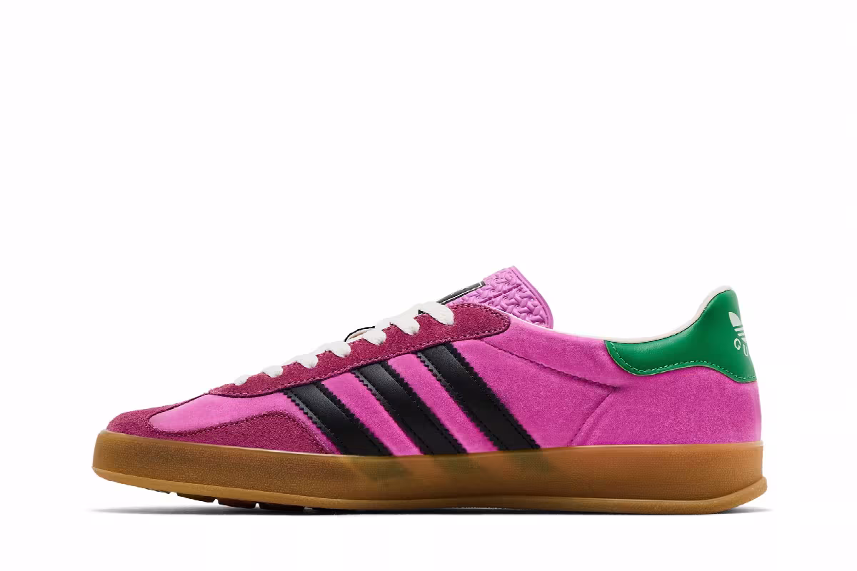Gucci x adidas Women's Gazelle Pink Velvet, view 4