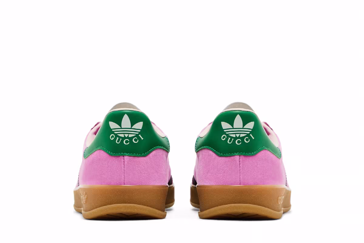 Gucci x adidas Women's Gazelle Pink Velvet, view 7