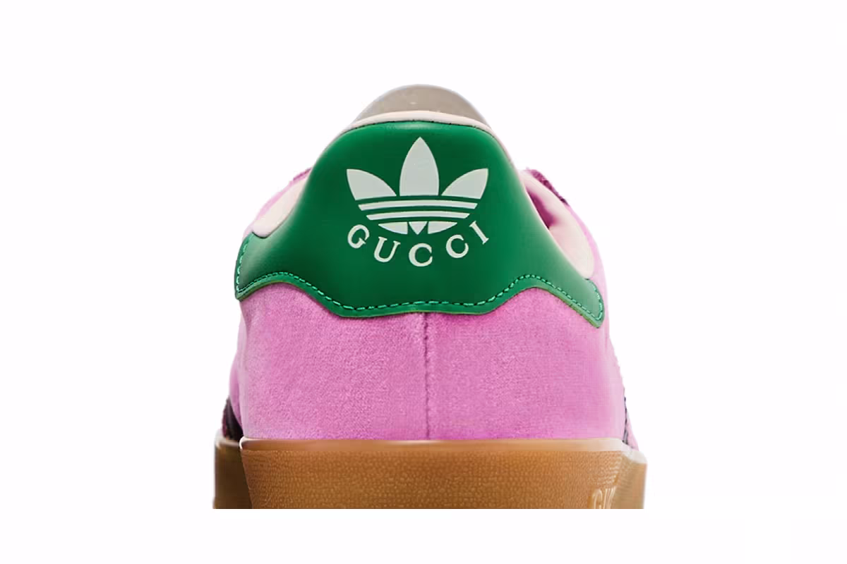 Gucci x adidas Women's Gazelle Pink Velvet, view 8