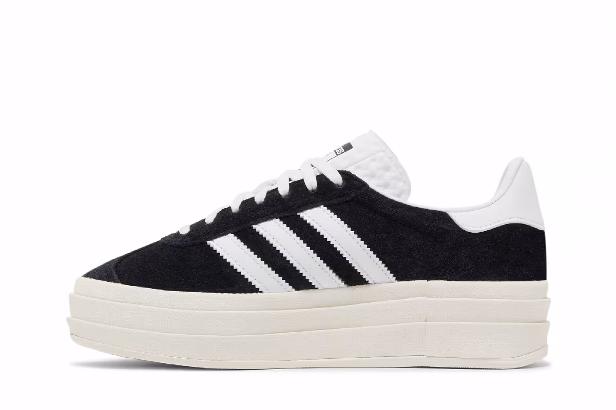 adidas Women's Gazelle Bold Black White, view 4