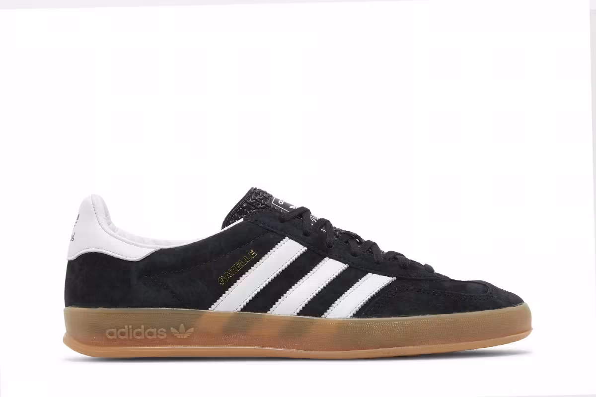adidas Gazelle Indoor Black White Gum, view 2