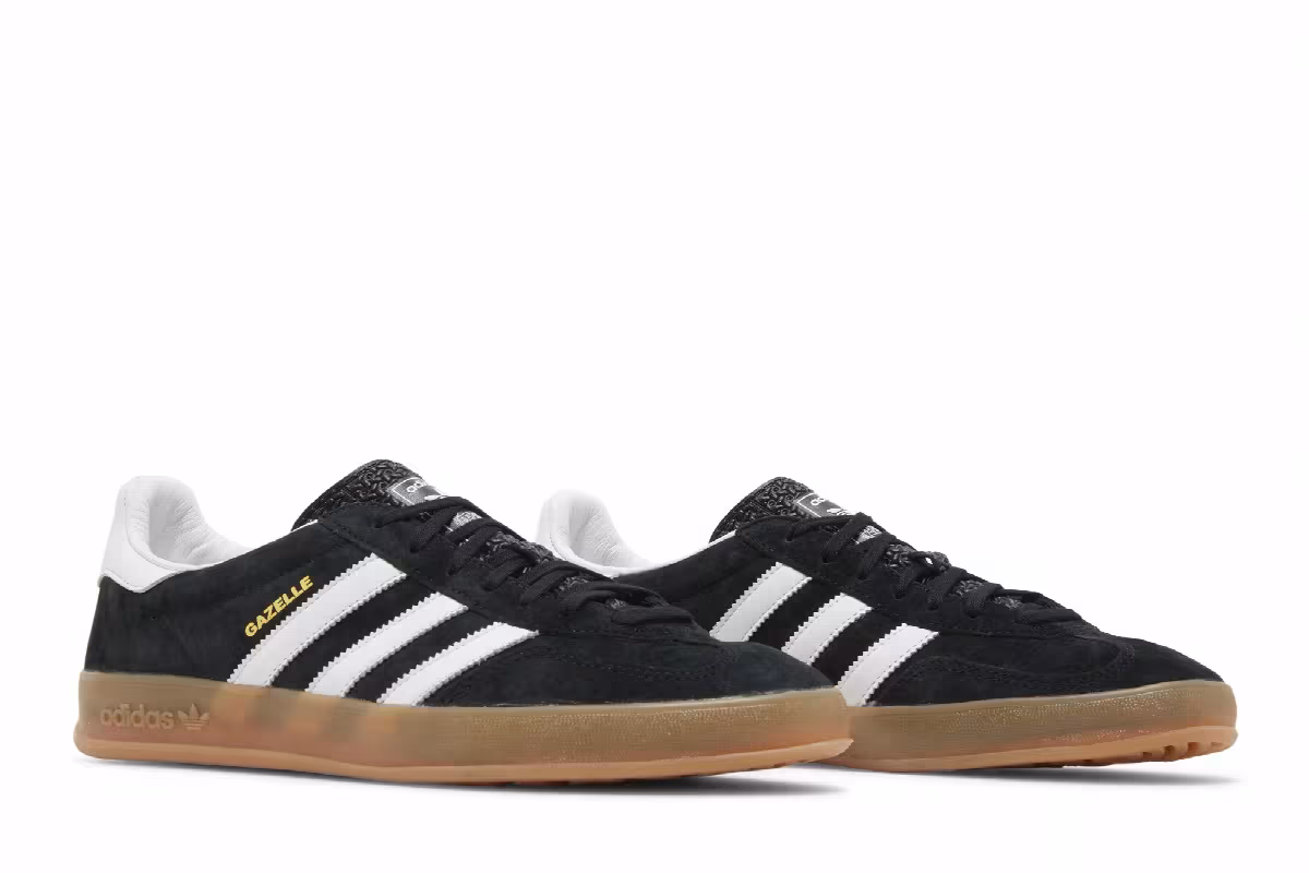 adidas Gazelle Indoor Black White Gum, view 9