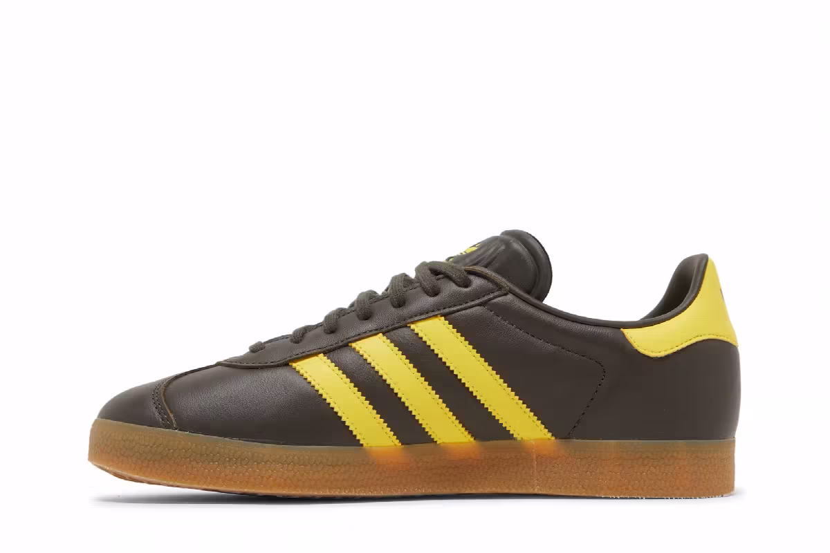 adidas Gazelle Shadow Olive Impact Yellow, view 4