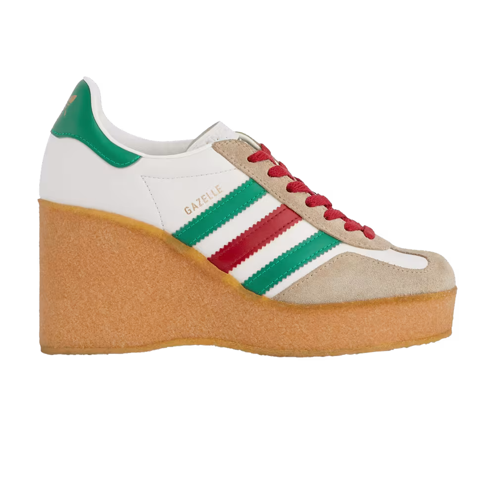 adidas x Gucci Women's Wedge Gazelle White Green Red