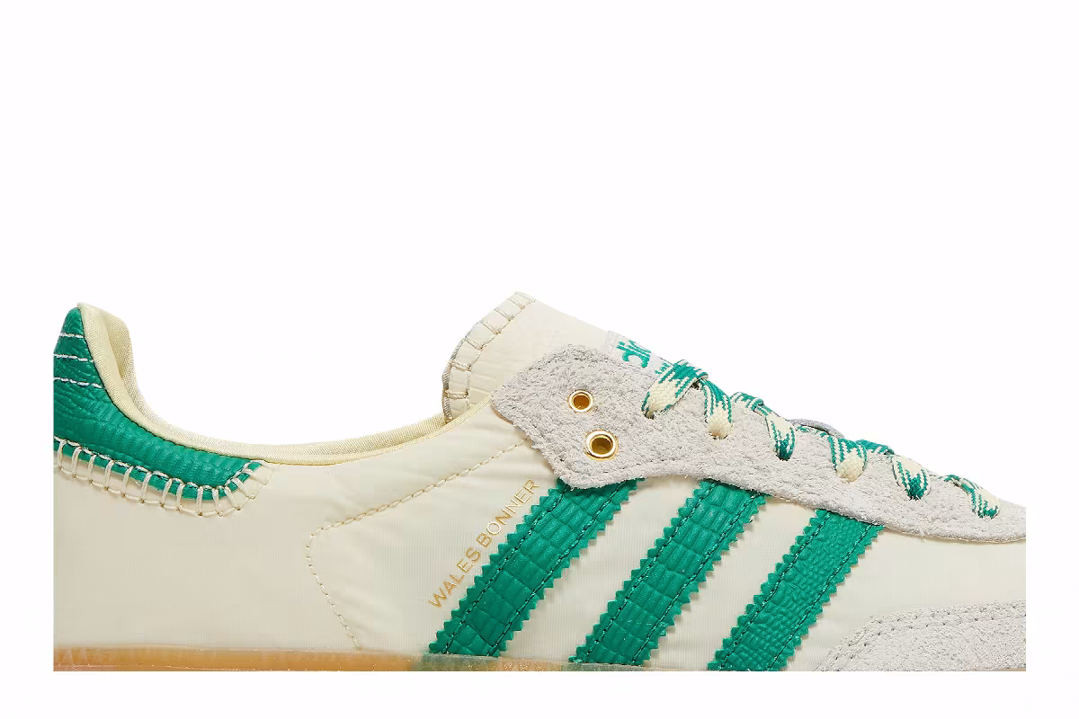 Wales Bonner x adidas Samba Cream White Bold Green, view 3