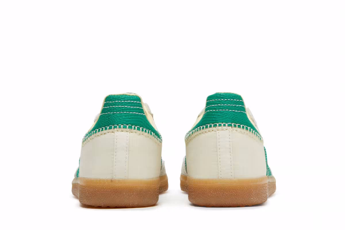 Wales Bonner x adidas Samba Cream White Bold Green, view 7