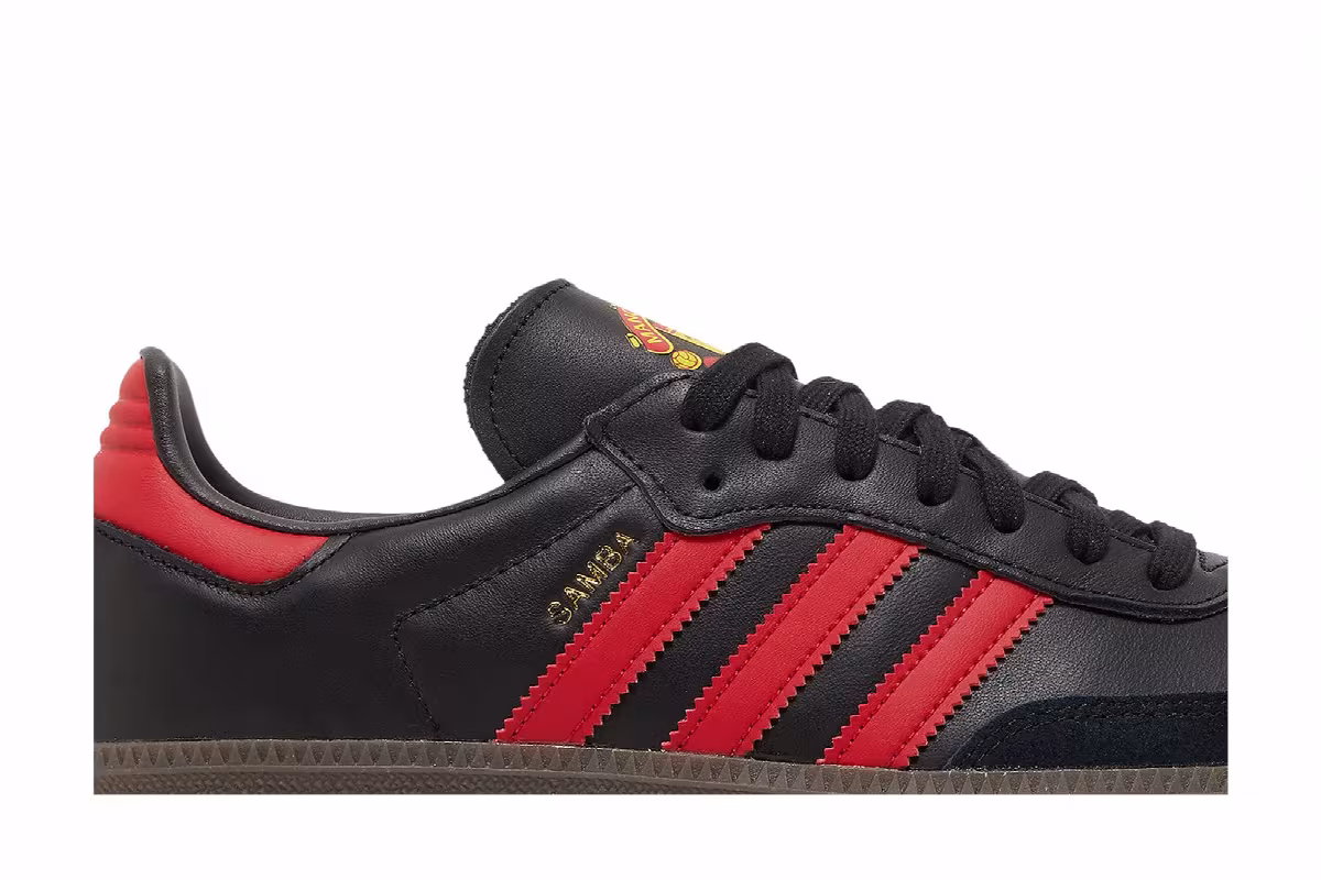 Manchester United x adidas Samba Team Black Real Red, view 3