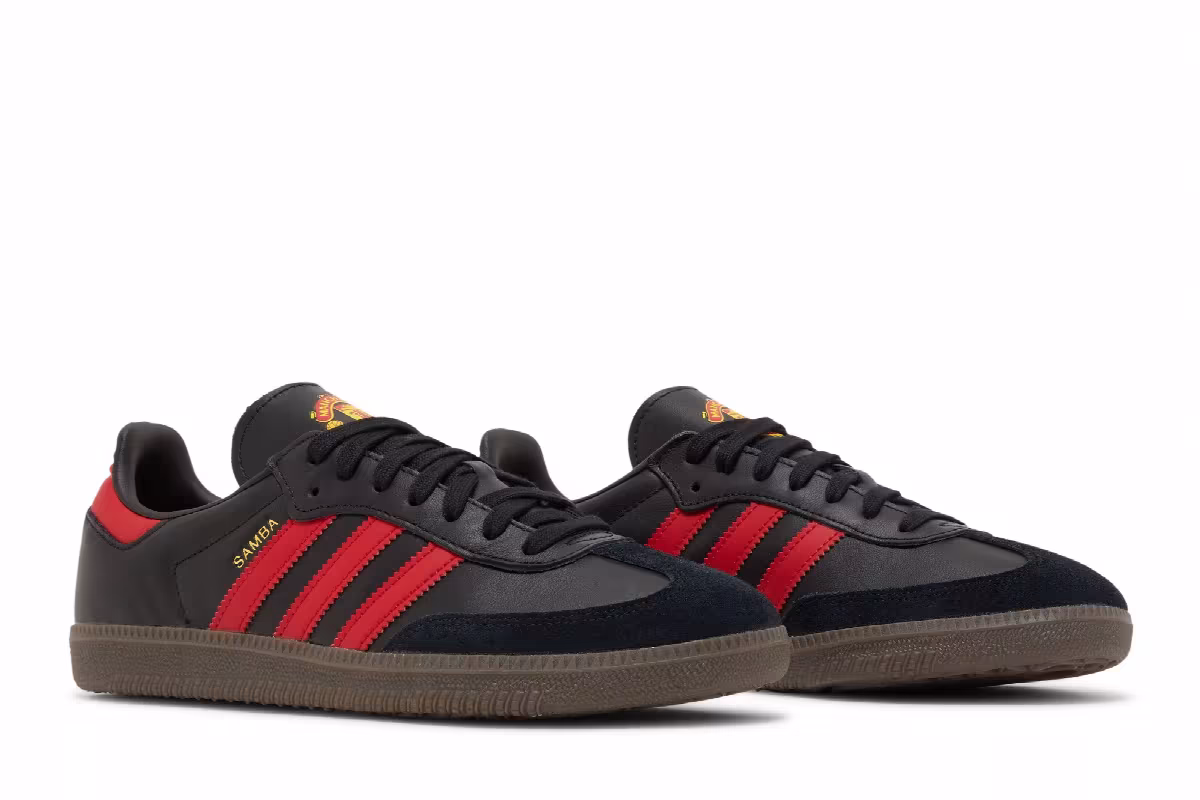 Manchester United x adidas Samba Team Black Real Red, view 9