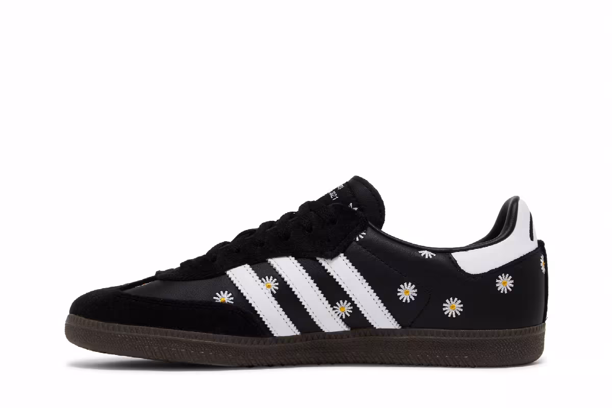 atmos x FACE x adidas Samba OG Embroidered Daisies, view 4
