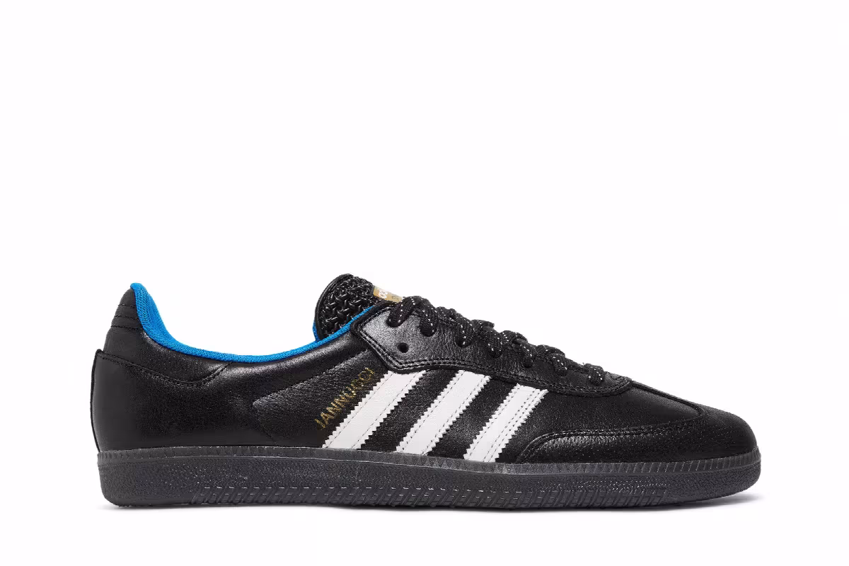 Gino Iannucci x adidas Samba ADV RYR Black Blue Bird, view 2