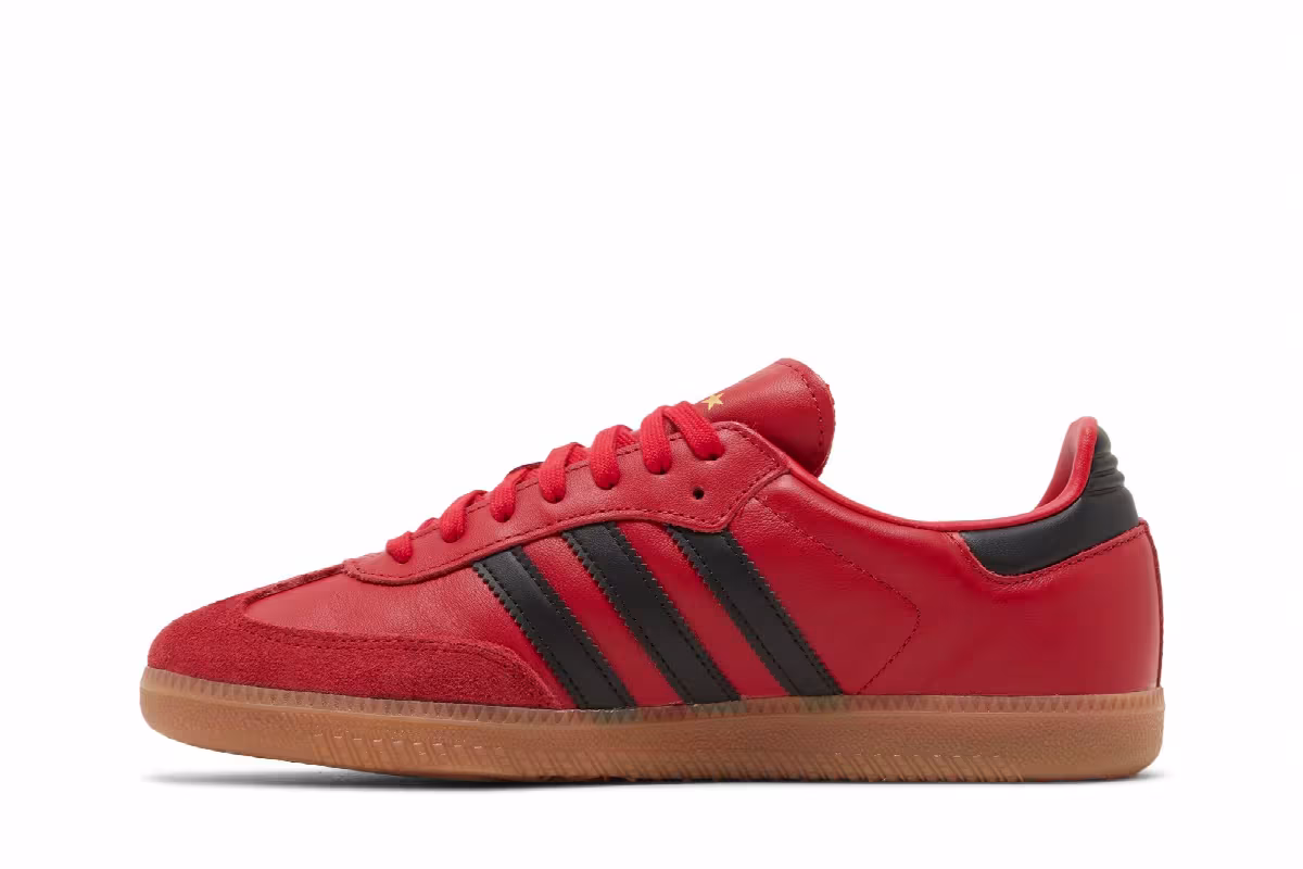 FC Bayern Munich x adidas Samba Team Power Red Black, view 4