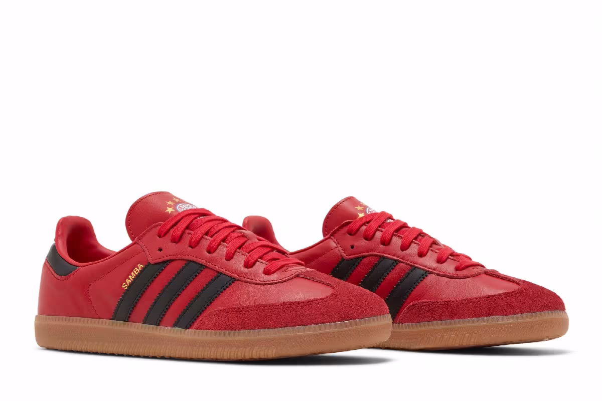 FC Bayern Munich x adidas Samba Team Power Red Black, view 9