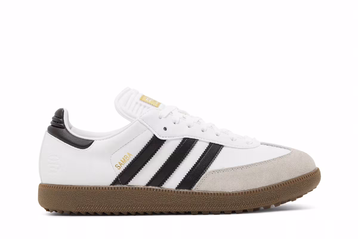 Adidas Samba OG Spikeless Golf LE White Black Gum, view 2