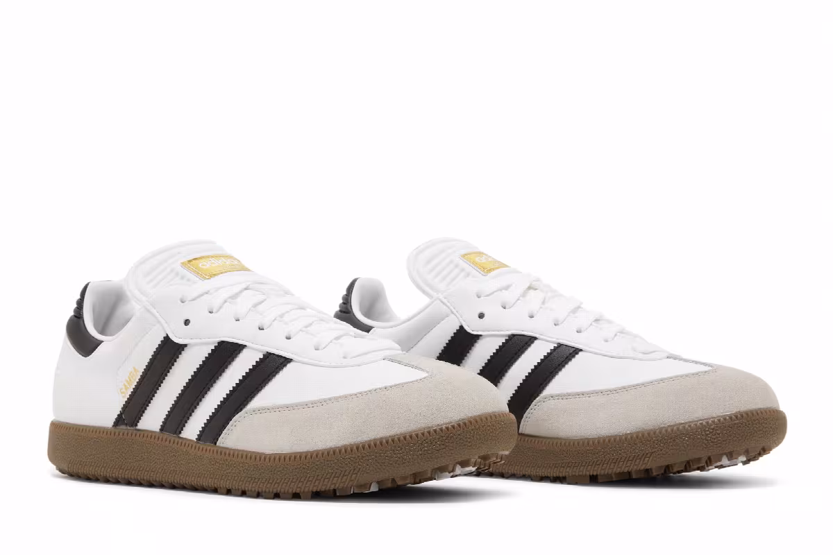 Adidas Samba OG Spikeless Golf LE White Black Gum, view 9