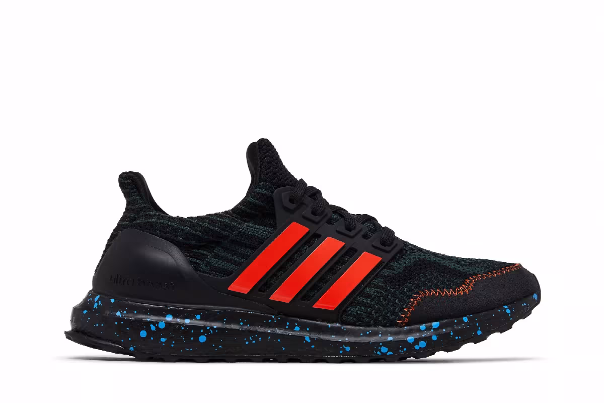adidas UltraBoost 5.0 DNA J Black Impact Orange Speckled, view 2
