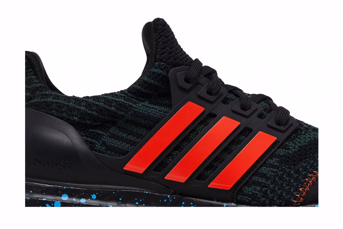 adidas UltraBoost 5.0 DNA J Black Impact Orange Speckled, view 3
