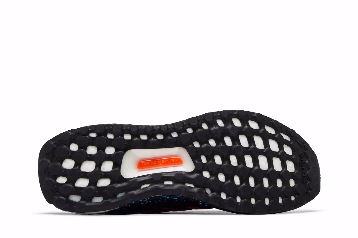adidas UltraBoost 5.0 DNA J Black Impact Orange Speckled, view 5