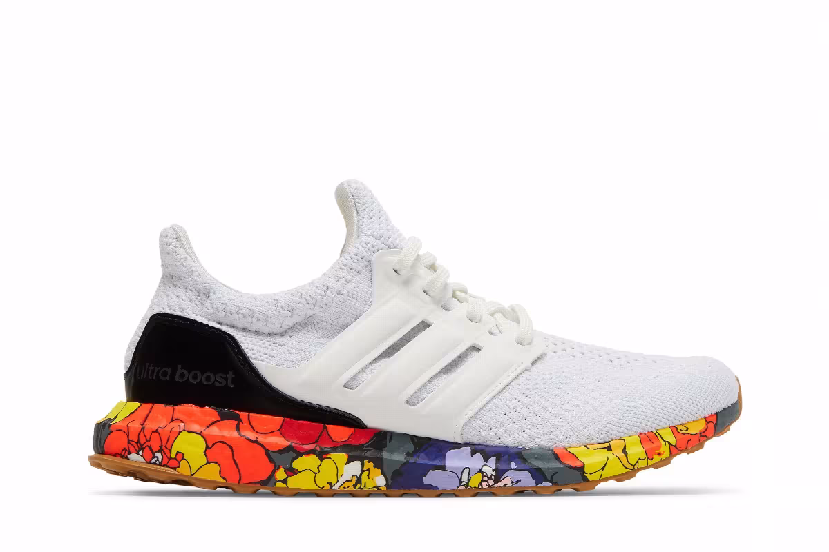Adidas Women's UltraBoost 5.0 DNA White Floral, view 2