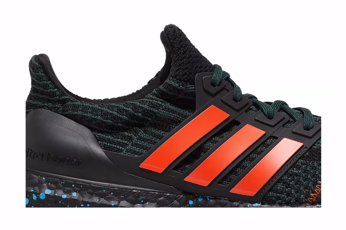 adidas UltraBoost 5.0 DNA Black Green Orange, view 3
