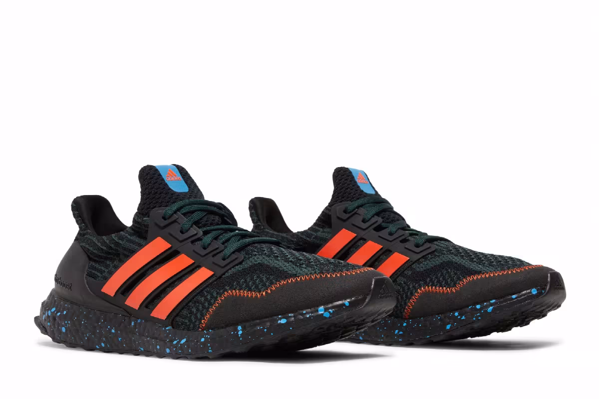 adidas UltraBoost 5.0 DNA Black Green Orange, view 9