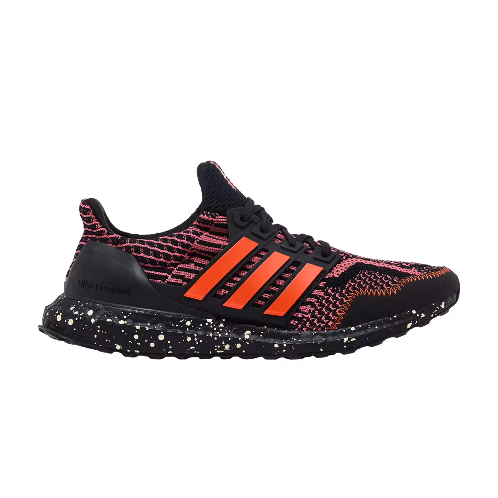 adidas Women's UltraBoost 5.0 DNA Black Wonder Red Speckled