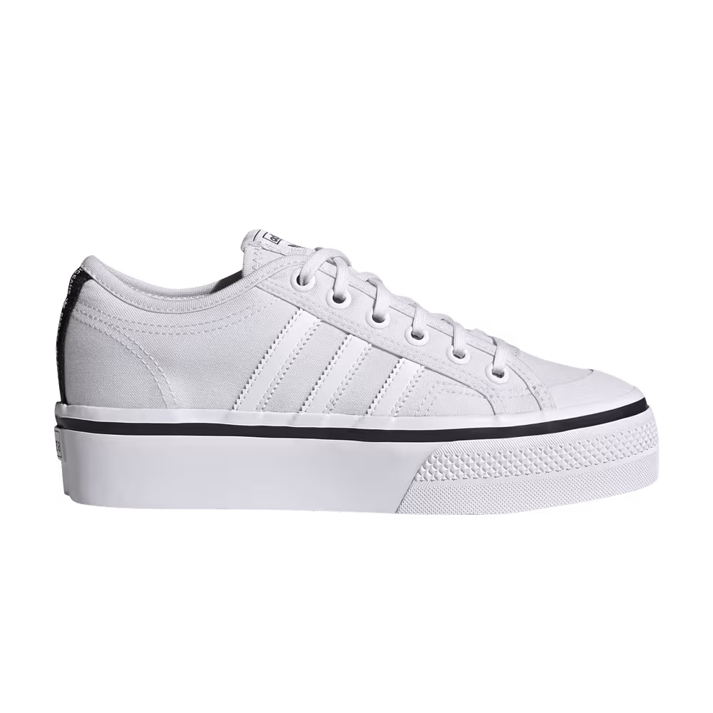 Adidas Women's Nizza Platform White Black