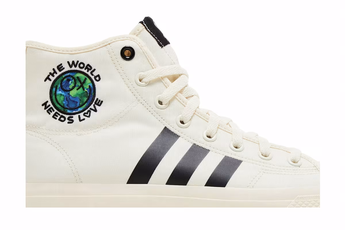 André Saraiva x adidas Nizza Hi RF The World Needs Love, view 3
